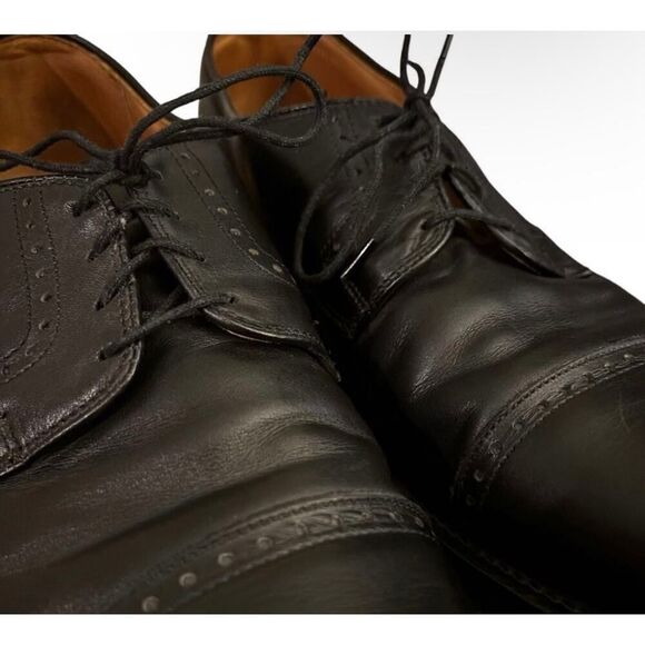 Allen Edmonds Perry Cap Oxford Dress Shoes Black Leather USA Men’s 9 D Classic main image 4